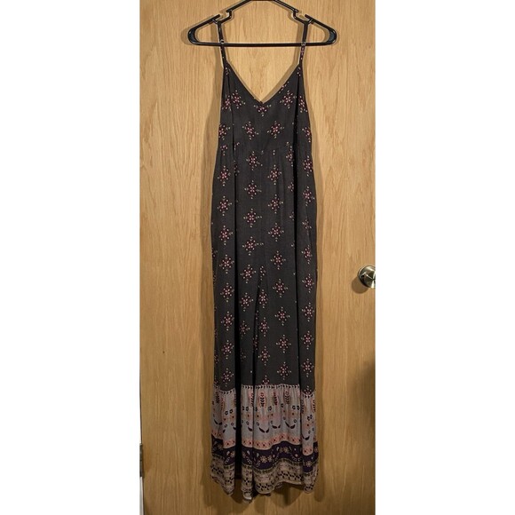 Natural Life Jumpsuit Women's Sz XS/S Boho Wide Leg Floral Pockets CottageCore - Picture 1 of 9